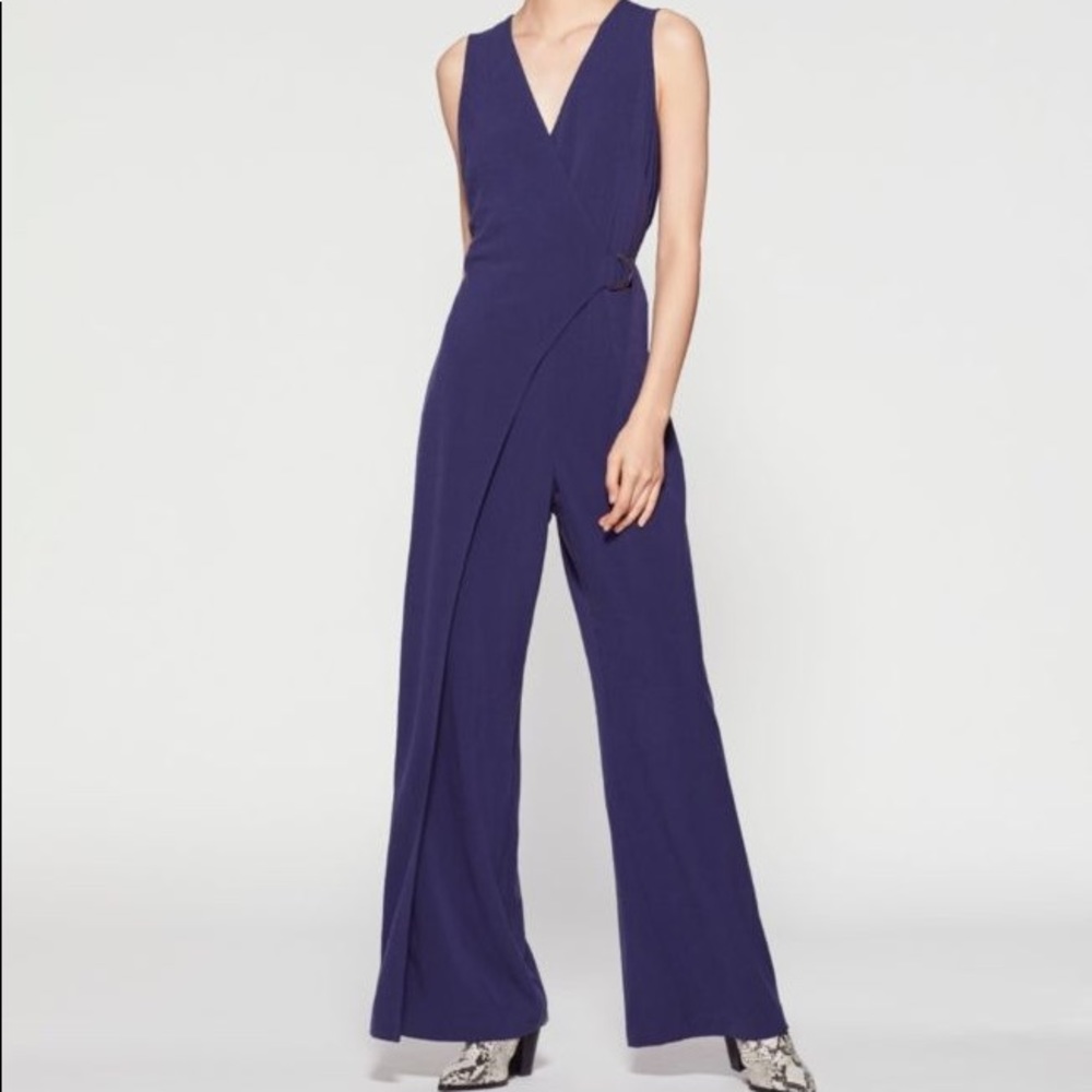 Vince Camuto Belted Wrap Jumpsuit